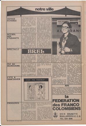 Le Soleil de Vancouver, June 23, 1972, page 6