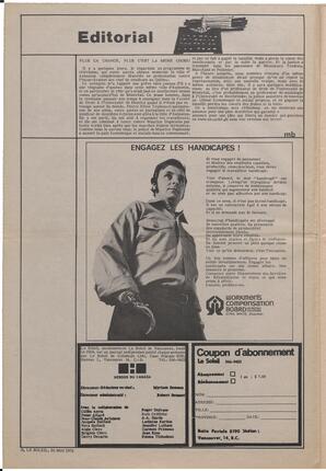 Le Soleil de Vancouver, May 26, 1972, page 2