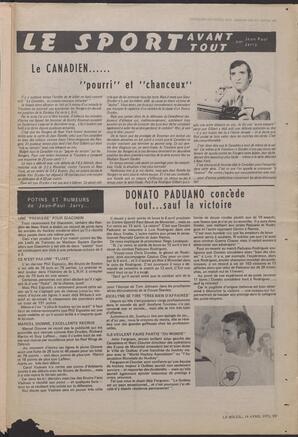 Le Soleil de Vancouver, April 14, 1972, page 15