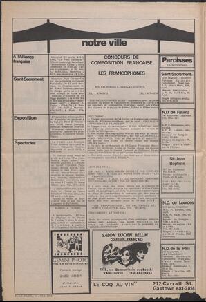 Le Soleil de Vancouver, April 14, 1972, page 6