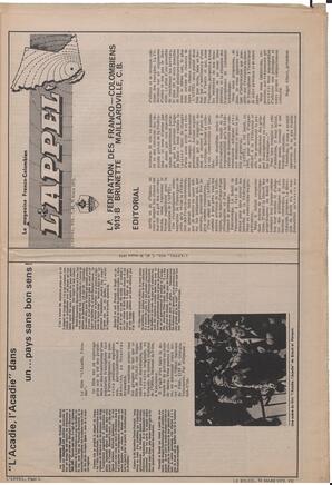 Le Soleil de Vancouver, April 31, 1972, page 7