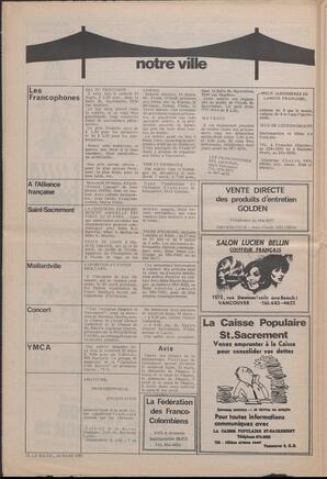 Le Soleil de Vancouver, March 24, 1972, page 6