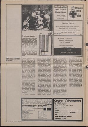 Le Soleil de Vancouver, March 17, 1972, page 2