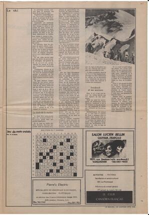 Le Soleil de Vancouver, January 14, 1972, page 13