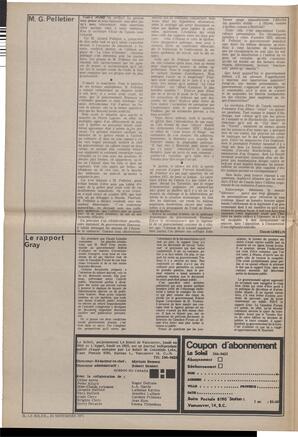 Le Soleil de Vancouver, November 26, 1971, page 2