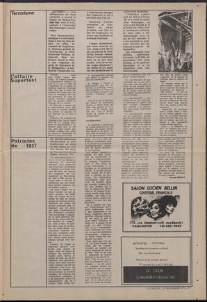 Le Soleil de Vancouver, November 12, 1971, page 15