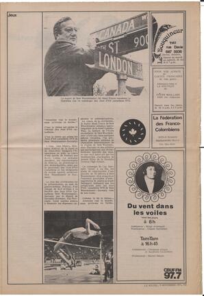 Le Soleil de Vancouver, November 5, 1971, page 7