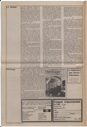 Le Soleil de Vancouver, November 5, 1971, page 2