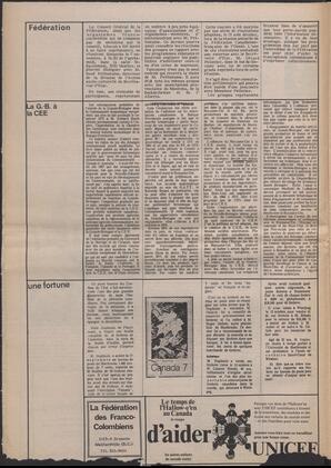 Le Soleil de Vancouver, October 29, 1971, page 4