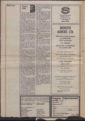 Le Soleil de Vancouver, October 29, 1971, page 2