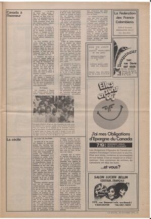 Le Soleil de Vancouver, October 22, 1971, page 11