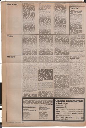 Le Soleil de Vancouver, October 8, 1971, page 2