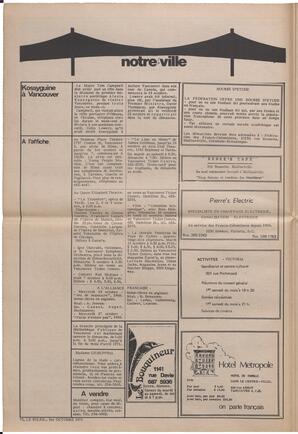 Le Soleil de Vancouver, October 1, 1971, page 6