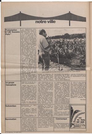 Le Soleil de Vancouver, August 27, 1971, page 6