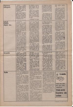 Le Soleil de Vancouver, August 27, 1971, page 3