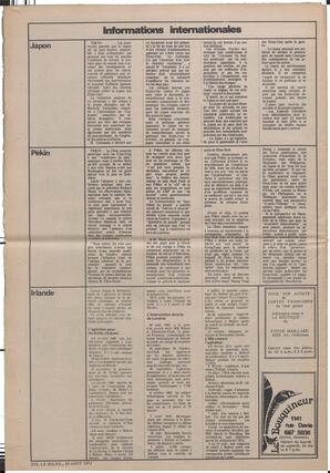 Le Soleil de Vancouver, August 20, 1971, page 16