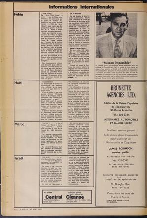 Le Soleil de Vancouver, August 13, 1971, page 16