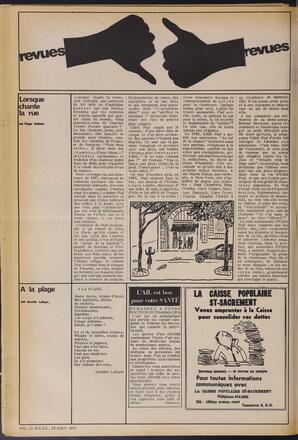 Le Soleil de Vancouver, August 13, 1971, page 8
