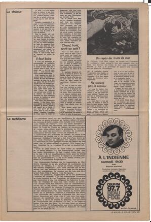 Le Soleil de Vancouver, July 9, 1971, page 7