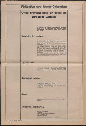 Le Soleil de Vancouver, July 9, 1971, page 4