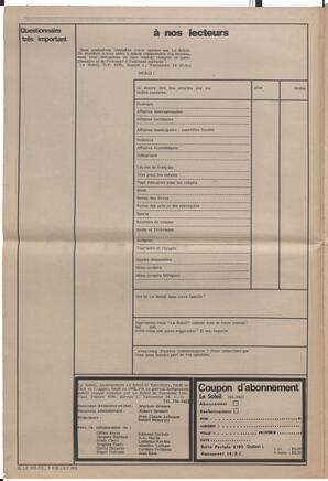 Le Soleil de Vancouver, July 9, 1971, page 2