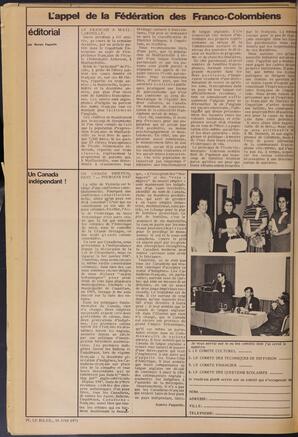 Le Soleil de Vancouver, June 18, 1971, page 4