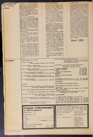 Le Soleil de Vancouver, May 7, 1971, page 2