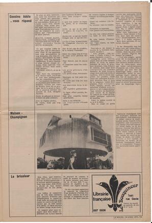 Le Soleil de Vancouver, April 16, 1971, page 7