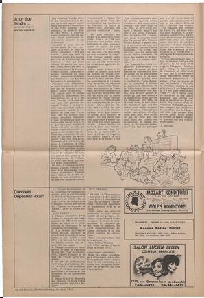 Le Soleil de Vancouver, March 19, 1971, page 6