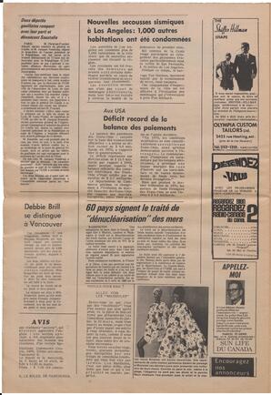 Le Soleil de Vancouver, February 26, 1971, page 10