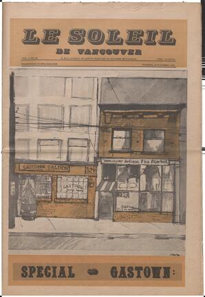 Le Soleil de Vancouver, November 27, 1970, page 1