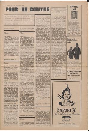 Le Soleil de Vancouver, September 18, 1970, page 3