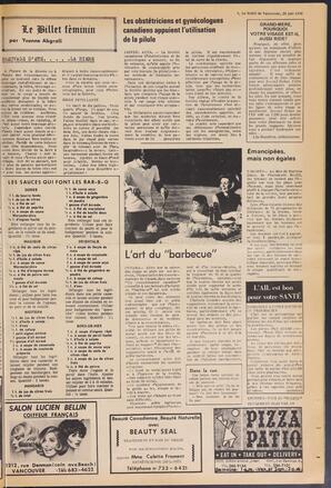 Le Soleil de Vancouver, June 26, 1970, page 12