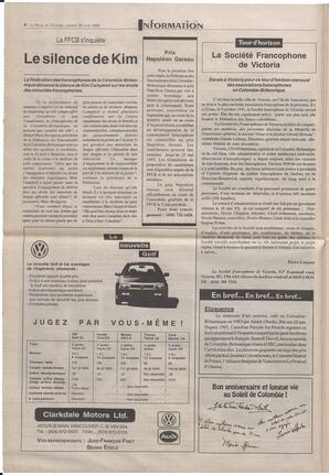 Le Soleil de Colombie, April 30, 1993, page 4