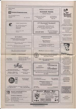 Le Soleil de Colombie, April 23, 1993, page 8