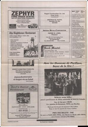 Le Soleil de Colombie, April 23, 1993, page 24