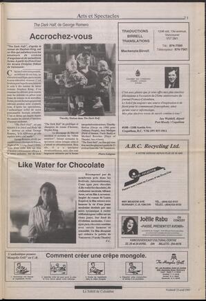 Le Soleil de Colombie, April 23, 1993, page 21