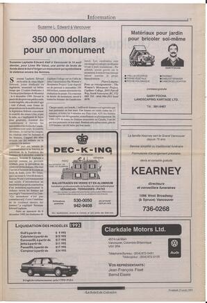 Le Soleil de Colombie, April 23, 1993, page 17