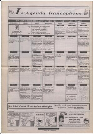 Le Soleil de Colombie, April 2, 1993, page 8