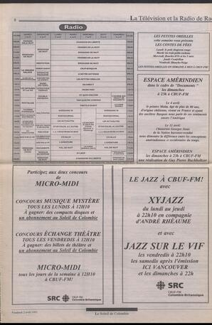 Le Soleil de Colombie, April 2, 1993, page 6