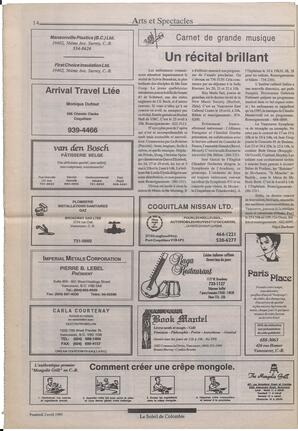 Le Soleil de Colombie, April 2, 1993, page 12