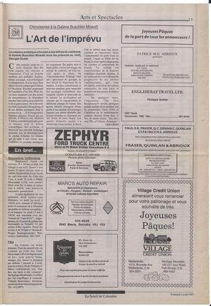 Le Soleil de Colombie, April 2, 1993, page 11