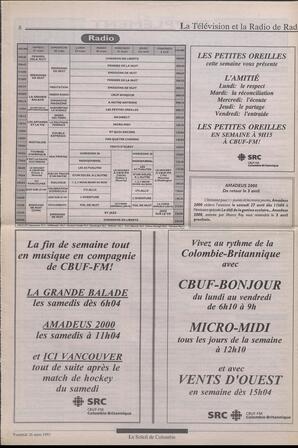 Le Soleil de Colombie, March 26, 1993, page 8