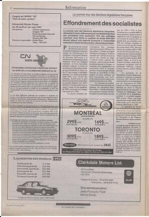 Le Soleil de Colombie, March 26, 1993, page 4
