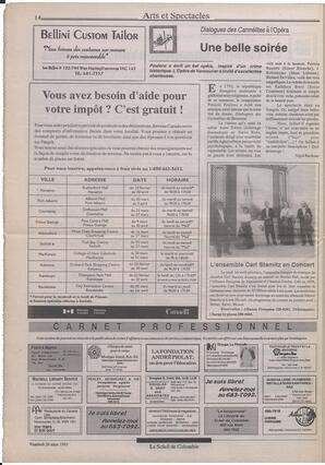 Le Soleil de Colombie, March 26, 1993, page 14