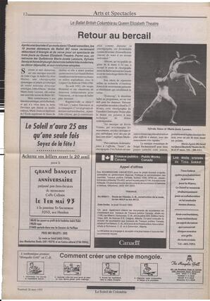 Le Soleil de Colombie, March 26, 1993, page 12