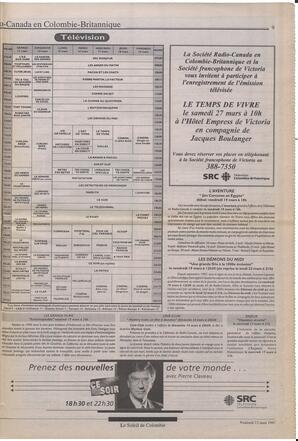 Le Soleil de Colombie, March 12, 1993, page 9