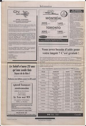 Le Soleil de Colombie, March 12, 1993, page 16