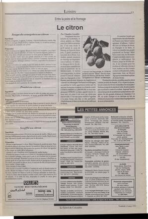 Le Soleil de Colombie, March 12, 1993, page 15