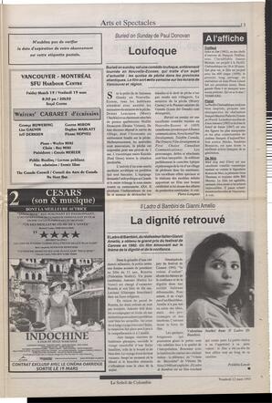 Le Soleil de Colombie, March 12, 1993, page 13